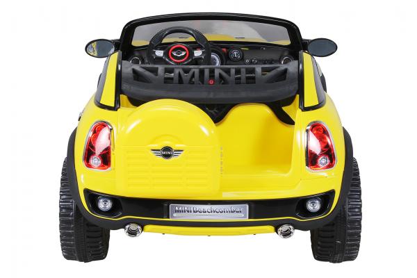 Kinder Elektroauto BMW Mini Beachcomber XXL Lizenziert 2 Personen Gelb - Elektro Auto Elektroauto Kinderauto